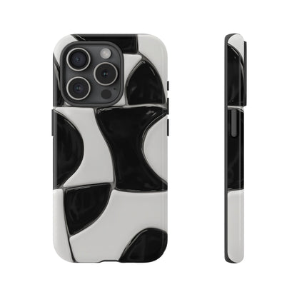 Black & White Abstract Pattern Tough Phone Case