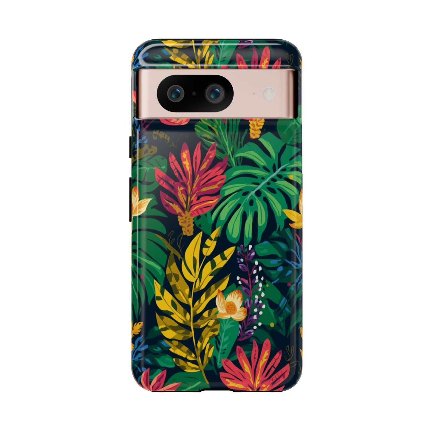 Tropical Floral Phone Case — Vibrant Jungle Leaf Protective Cover
