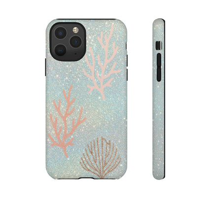 Seafoam Sparkle Phone Case – Coral & Seashell Tough Case