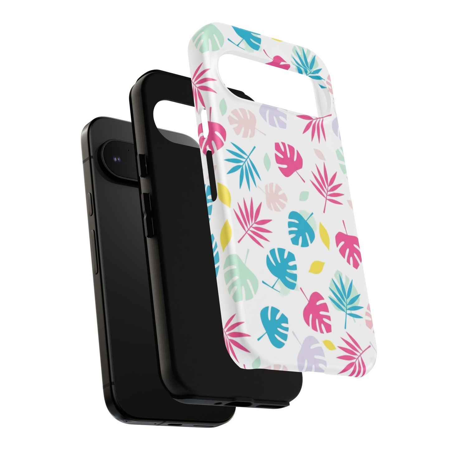 Tropical Leaf Phone Case — Colorful Pastel Monstera & Palm iPhone Case