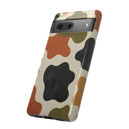 Retro Abstract Camouflage Phone Case — Earth Tone Tough Case