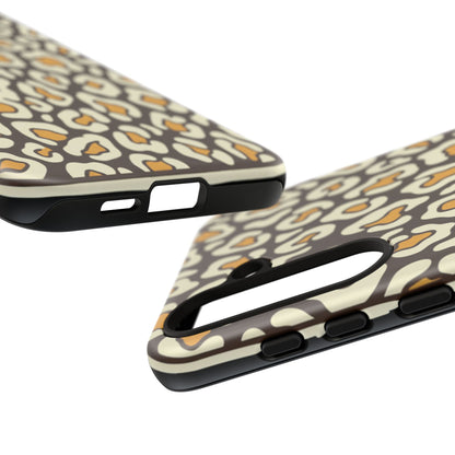 Leopard Print Tough Phone Case — Durable Protective iPhone Cover