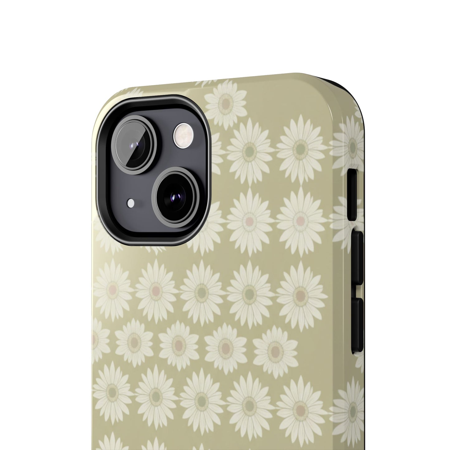 Daisy Pattern Tough Phone Case — Protective Floral iPhone Cover
