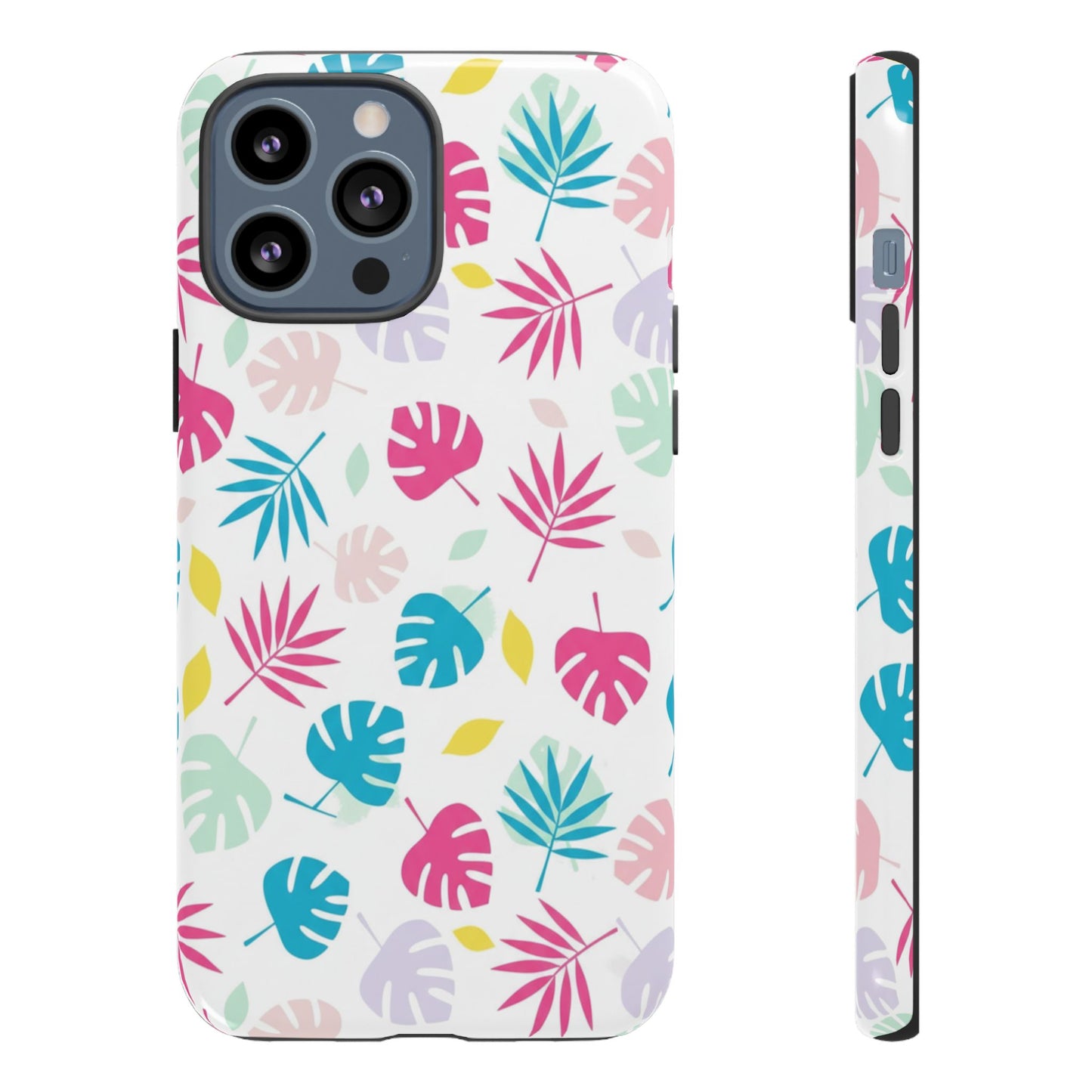 Tropical Leaf Phone Case — Colorful Pastel Monstera & Palm iPhone Case