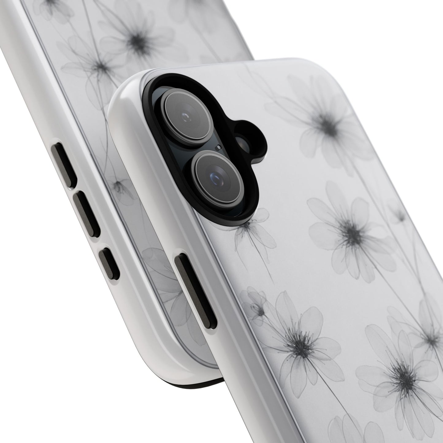 Tough Case — Black & White Floral Tough Phone Case