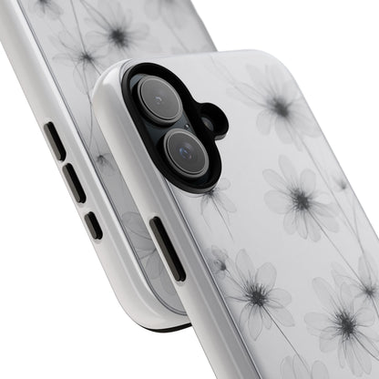Tough Case — Black & White Floral Tough Phone Case