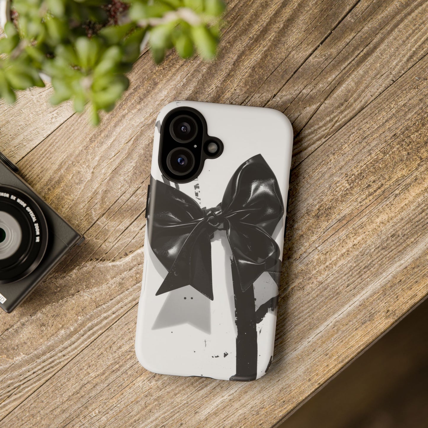 Phone Case — Black Bow Graphic Protective Cover