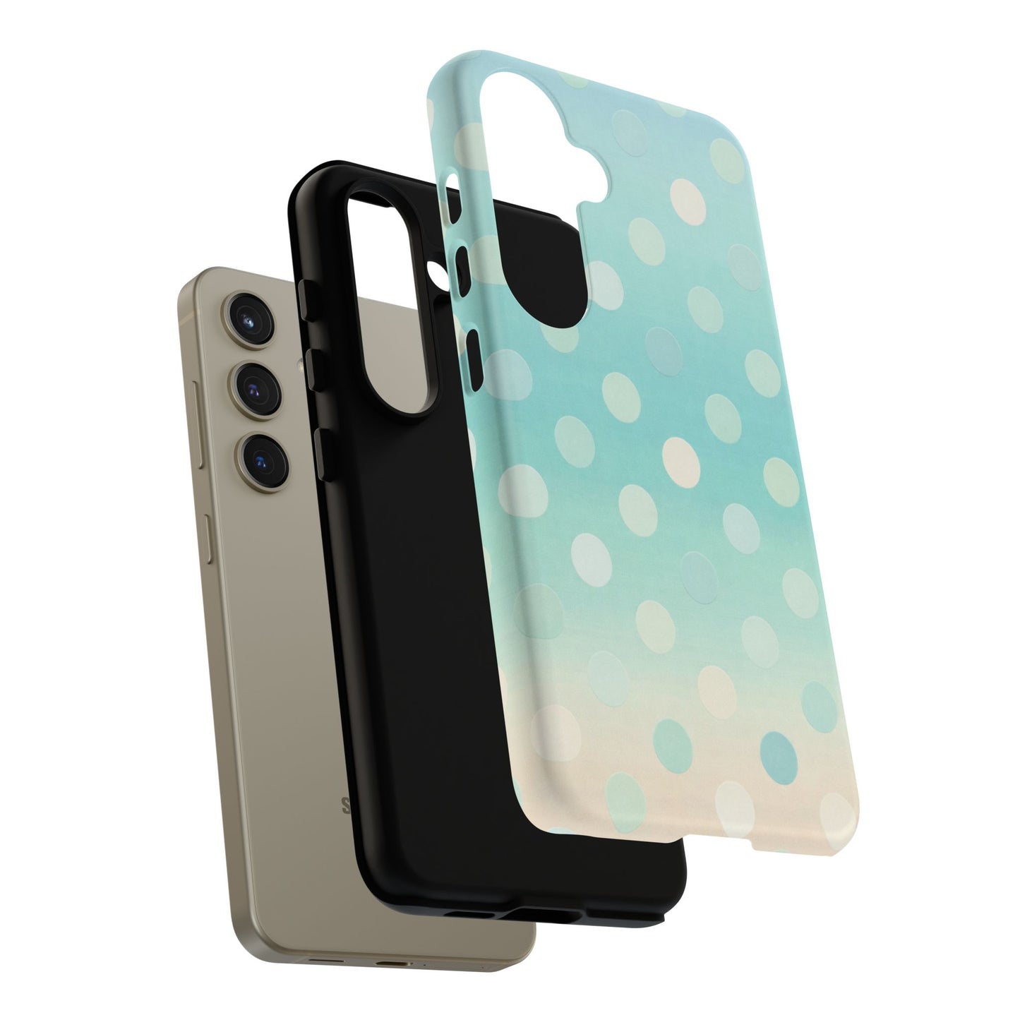 Abstract Palm Tough Phone Case — Minimal Coastal Blue Protective Cover