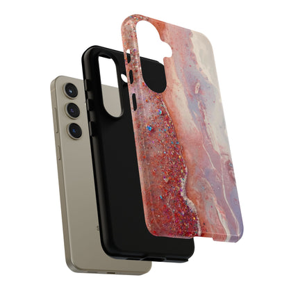 Marbled Rose Gold Galaxy Phone Case — Protective Tough Case