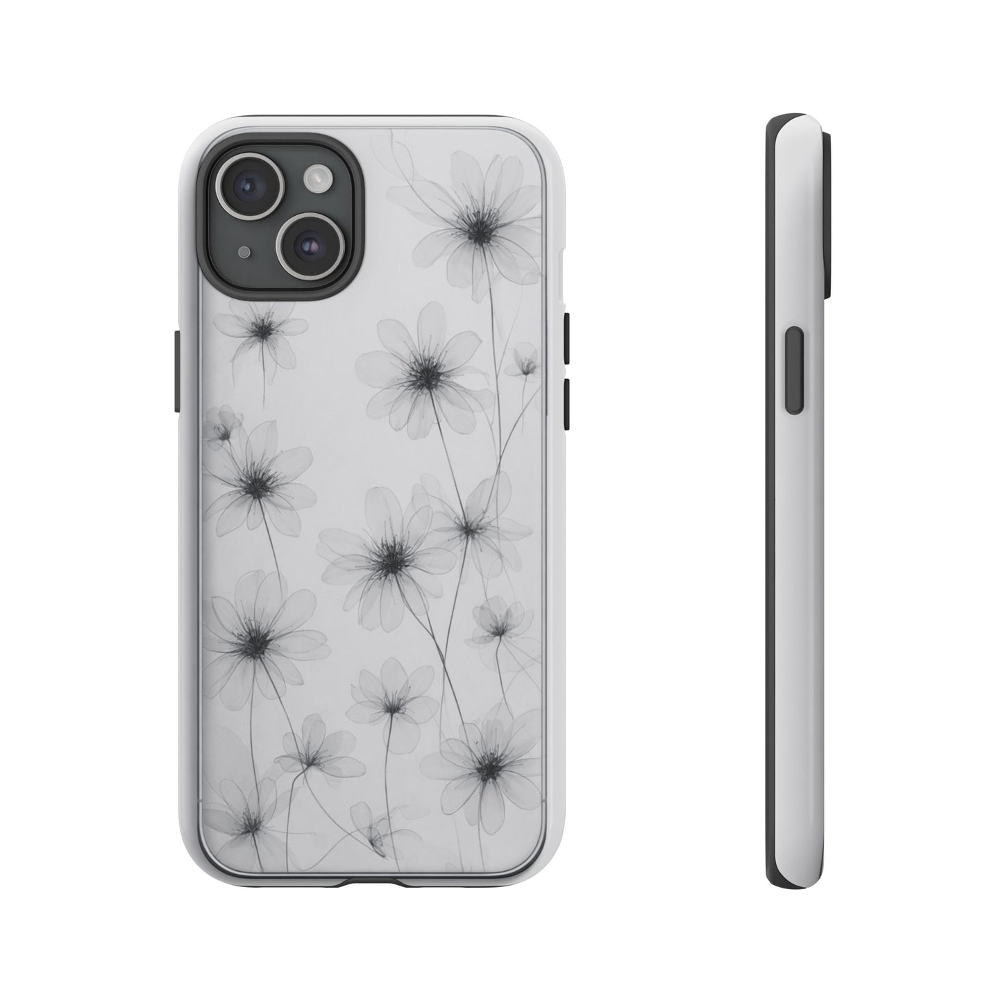 Tough Case — Black & White Floral Tough Phone Case