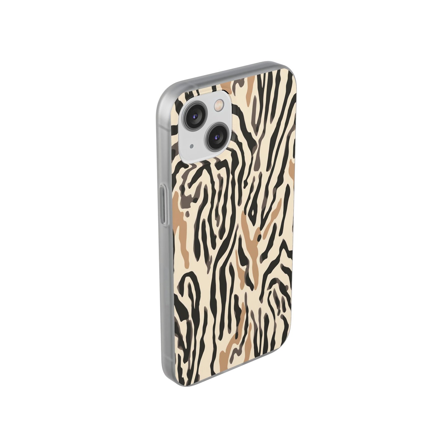 Zebra Stripe Phone Case – Neutral Animal Print Flexi Case