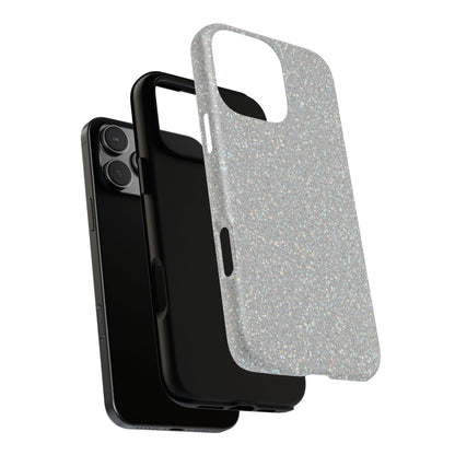 Glitter Silver Tough Phone Case — Sparkling Protective Phone Case
