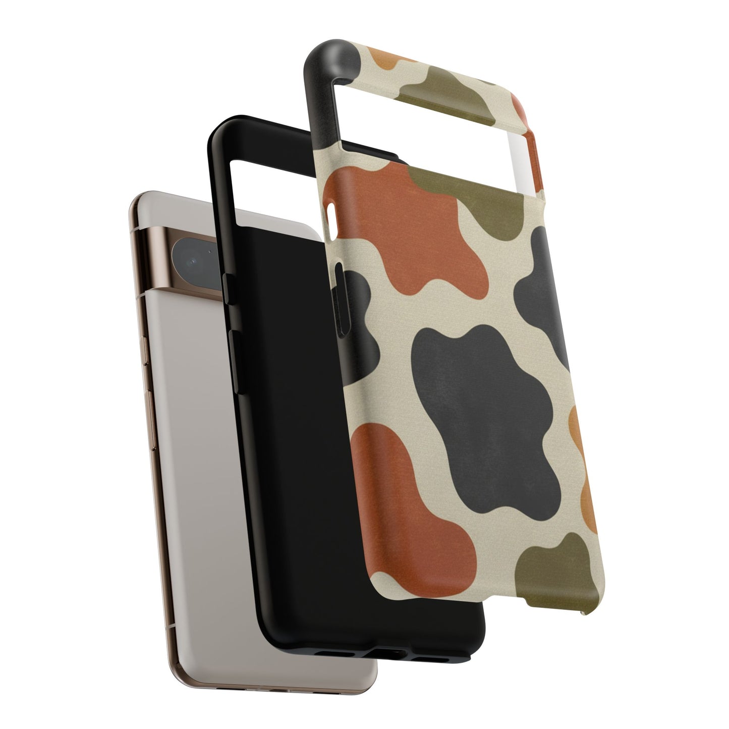 Retro Abstract Camouflage Phone Case — Earth Tone Tough Case