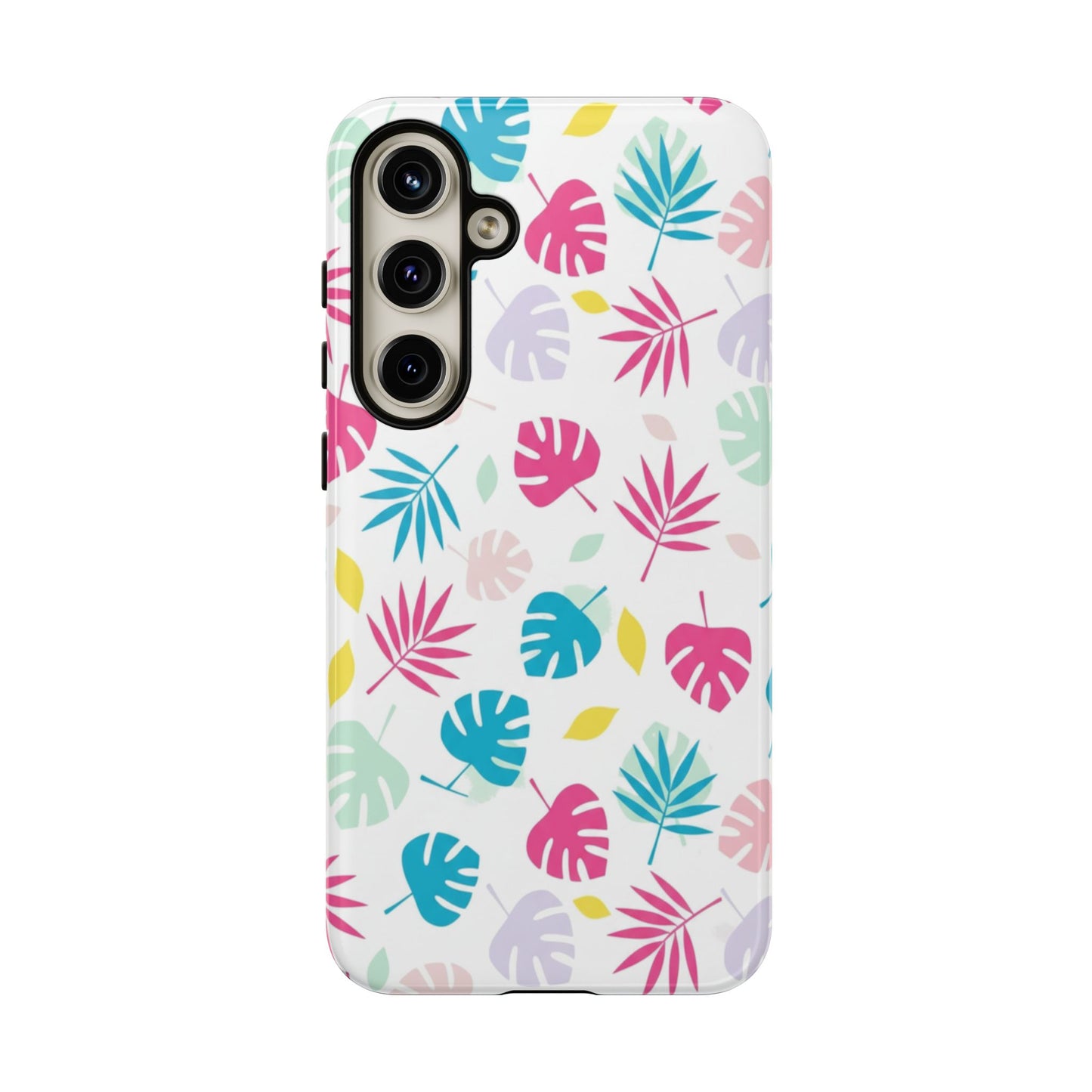 Tropical Leaf Phone Case — Colorful Pastel Monstera & Palm iPhone Case