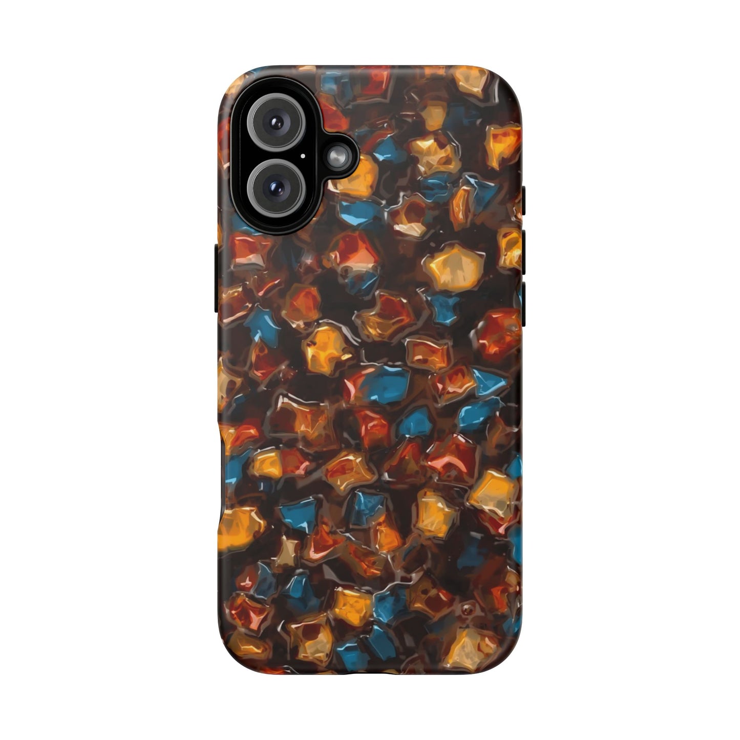 Phone Case - Amber Tortoiseshell Mosaic Protective Cover