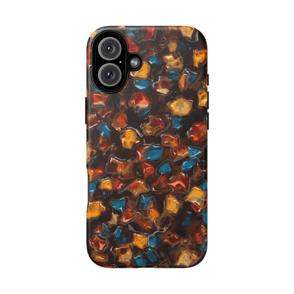 Phone Case - Amber Tortoiseshell Mosaic Protective Cover