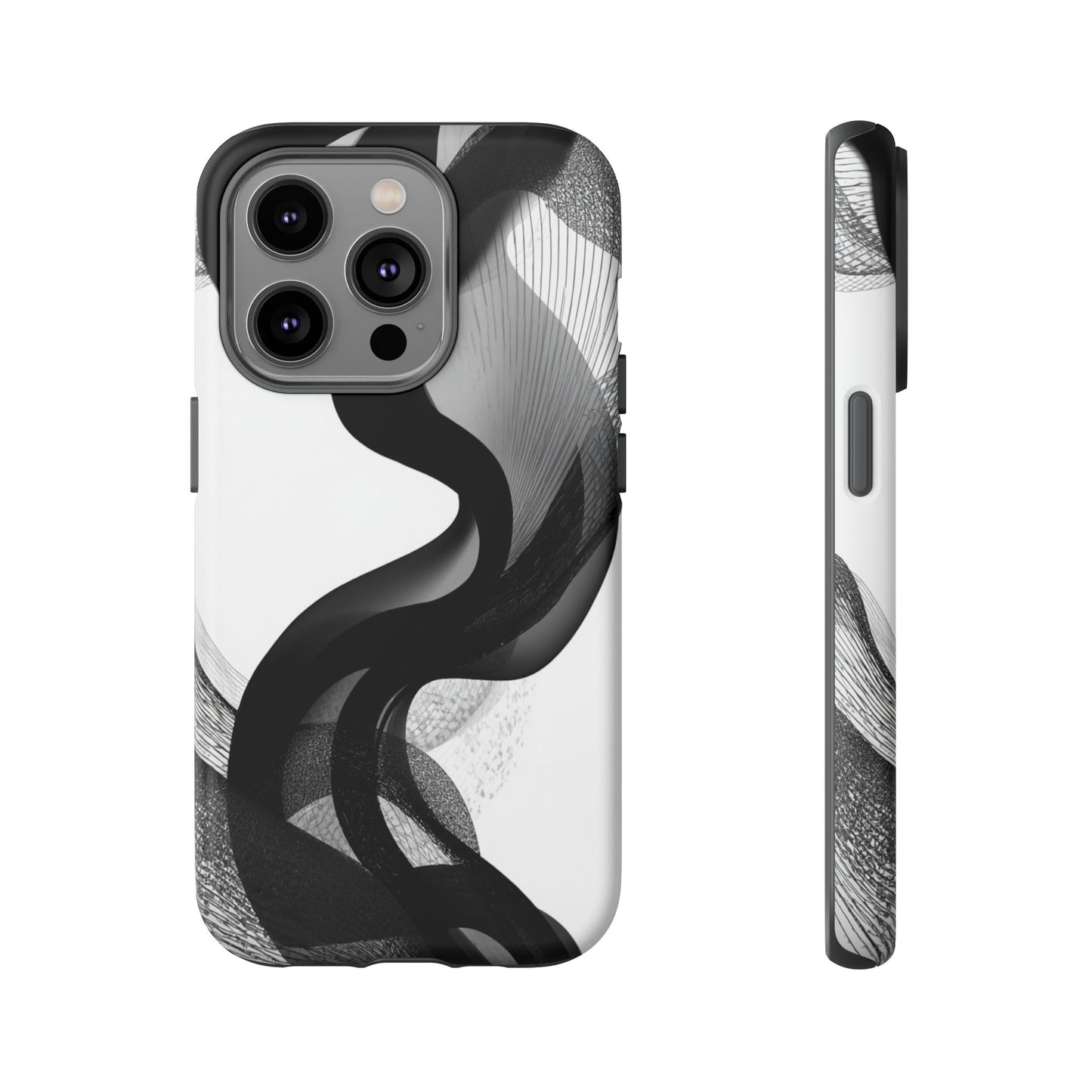 Phone Case — Monochrome Abstract Protective Cover