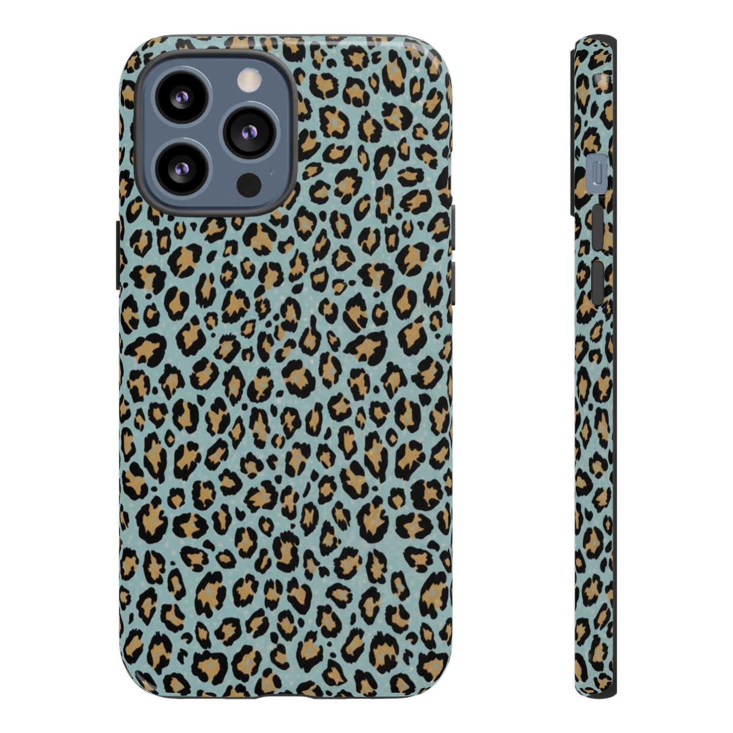 Leopard Print Tough Phone Case - Blue Cheetah Protective Cover