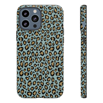 Leopard Print Tough Phone Case - Blue Cheetah Protective Cover