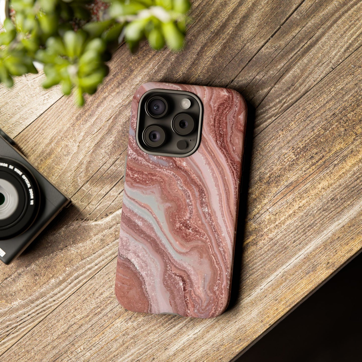 Rose Gold Marble Tough Phone Case