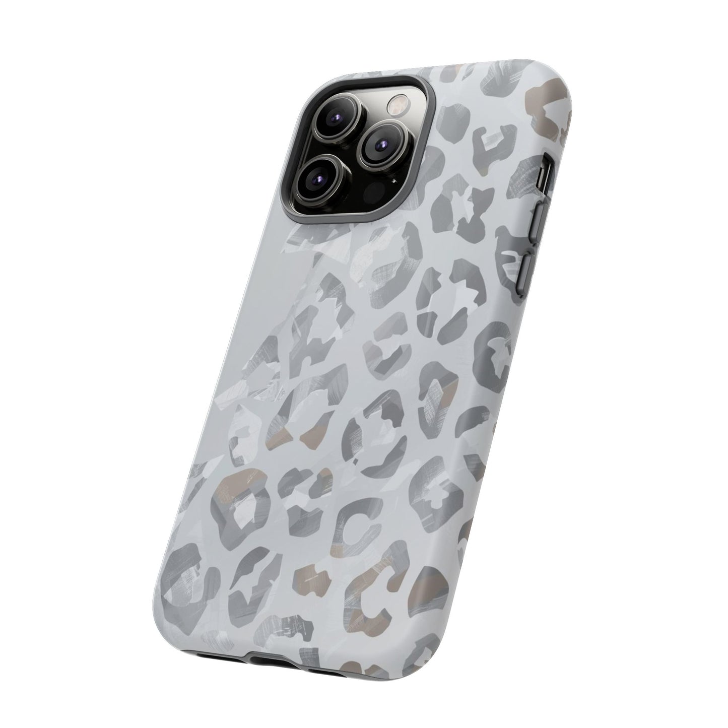 Silver Leopard Tough Phone Case