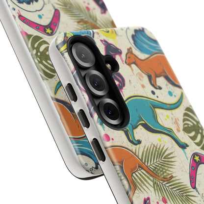 Tough Cases — Colorful Surfing Kangaroo Phone Case