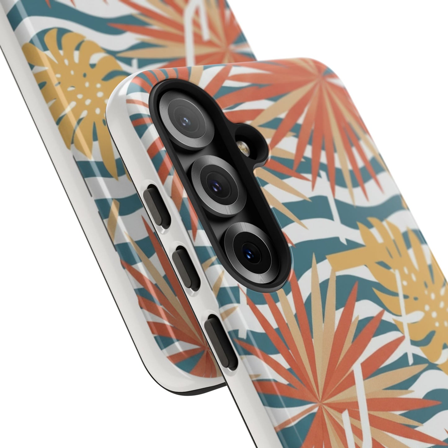 Tropical Palm Tough Phone Case – Retro Wave Floral Protective Cover