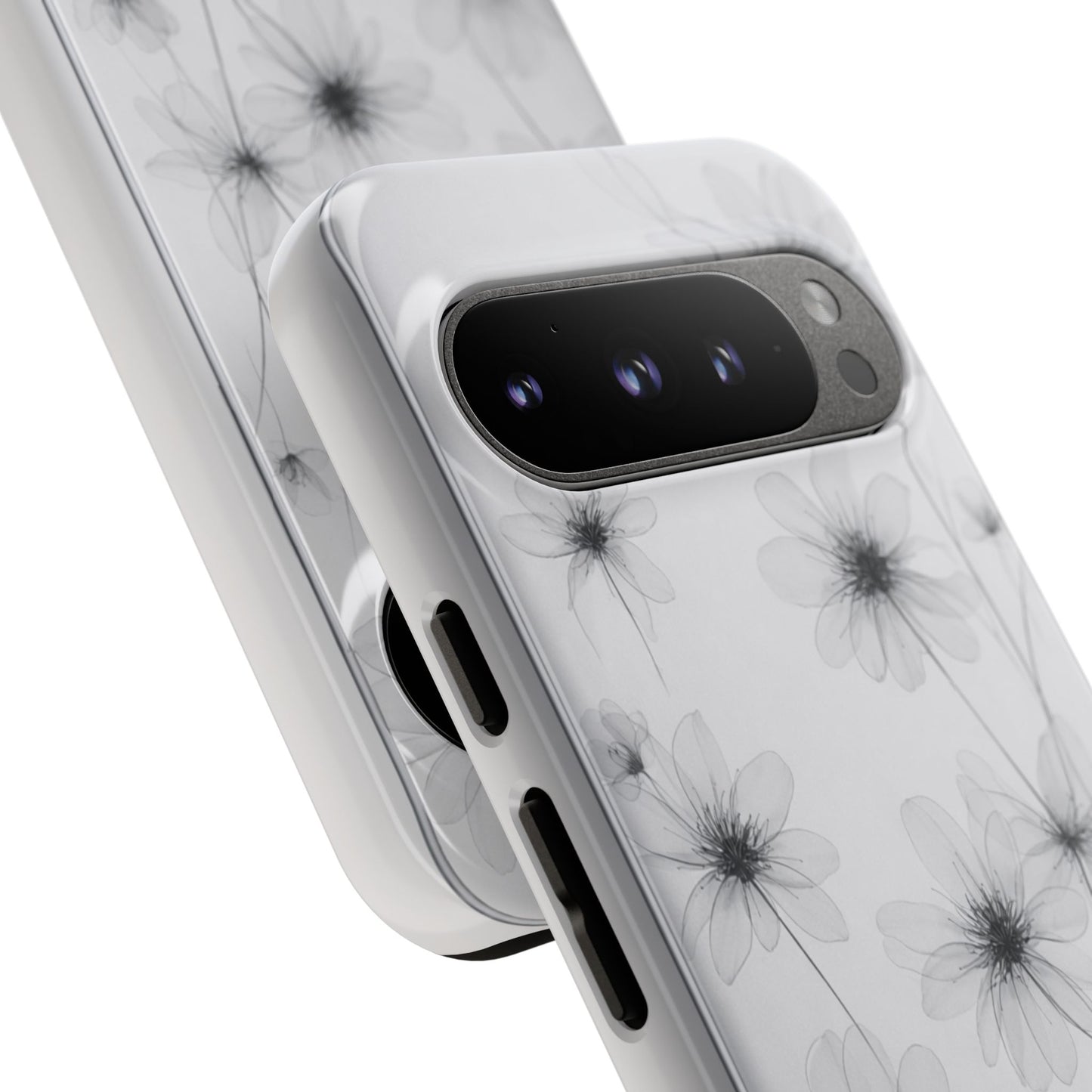 Tough Case — Black & White Floral Tough Phone Case