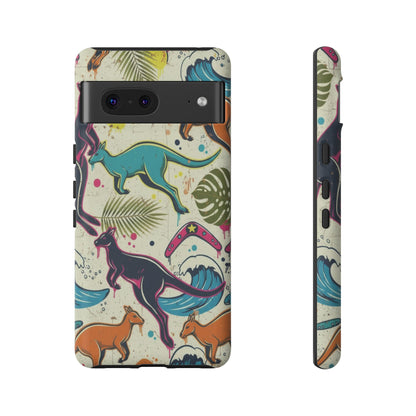 Tough Cases — Colorful Surfing Kangaroo Phone Case