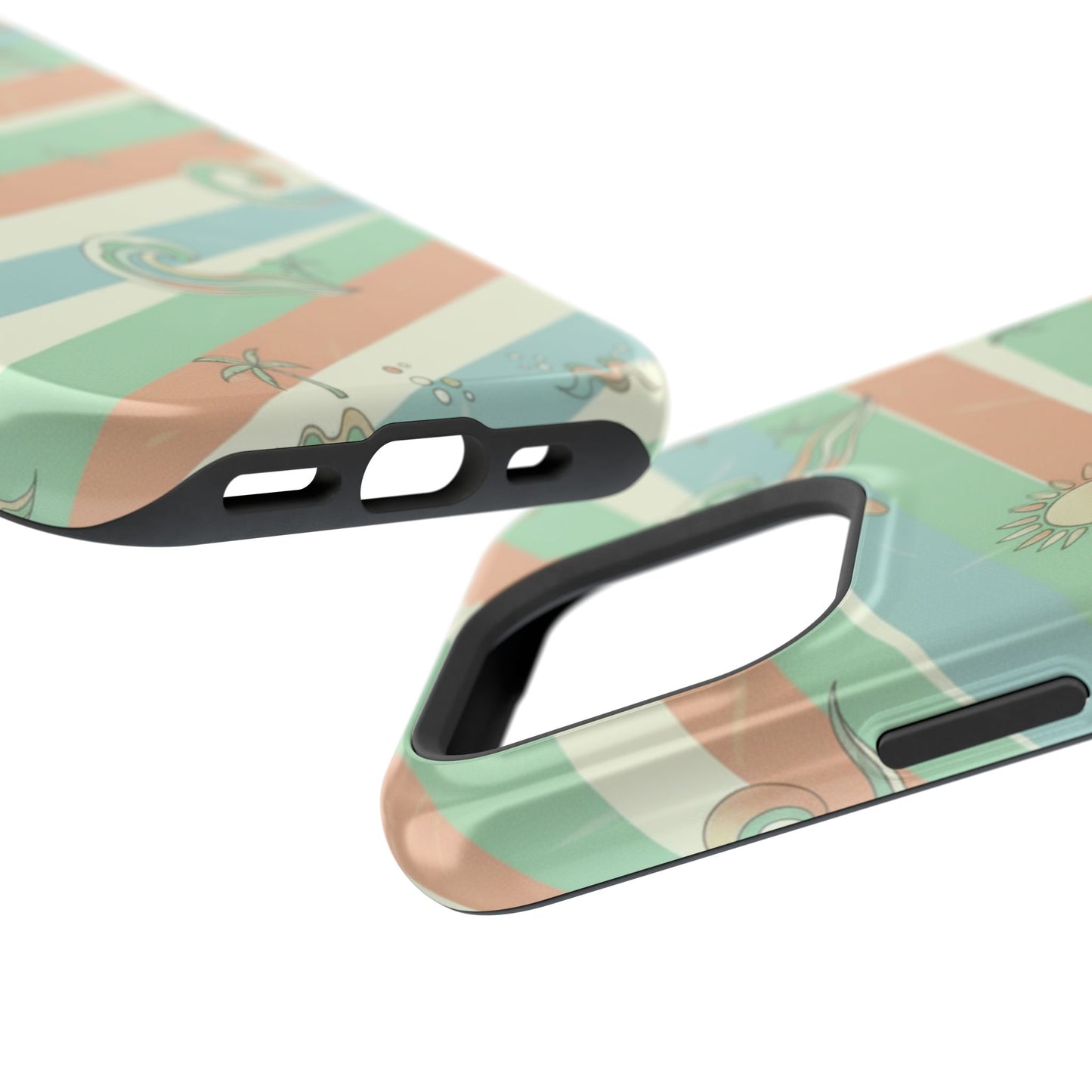 Magnetic Impact-Resistant Phone Case — Retro Surf Stripes