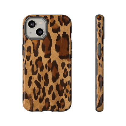 Leopard Print Tough Phone Case — Durable Animal Print Protective Cover