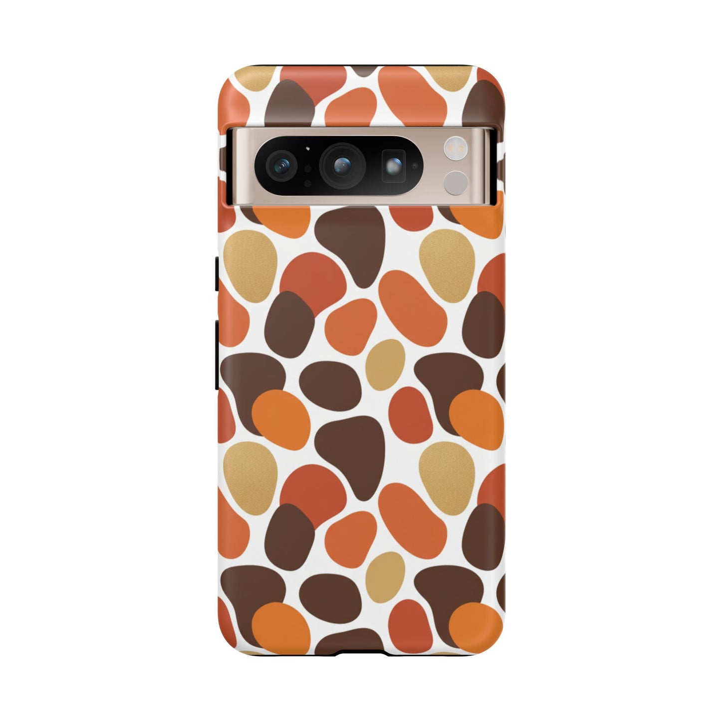 Phone Case — Retro Pebble Pattern in Warm Autumn Colors