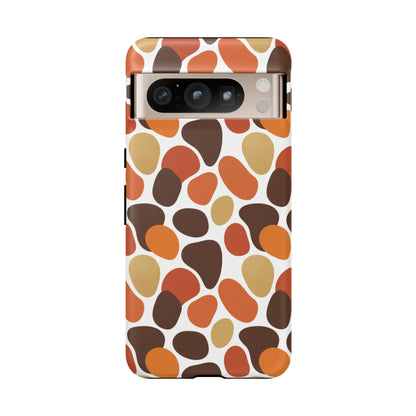 Phone Case — Retro Pebble Pattern in Warm Autumn Colors