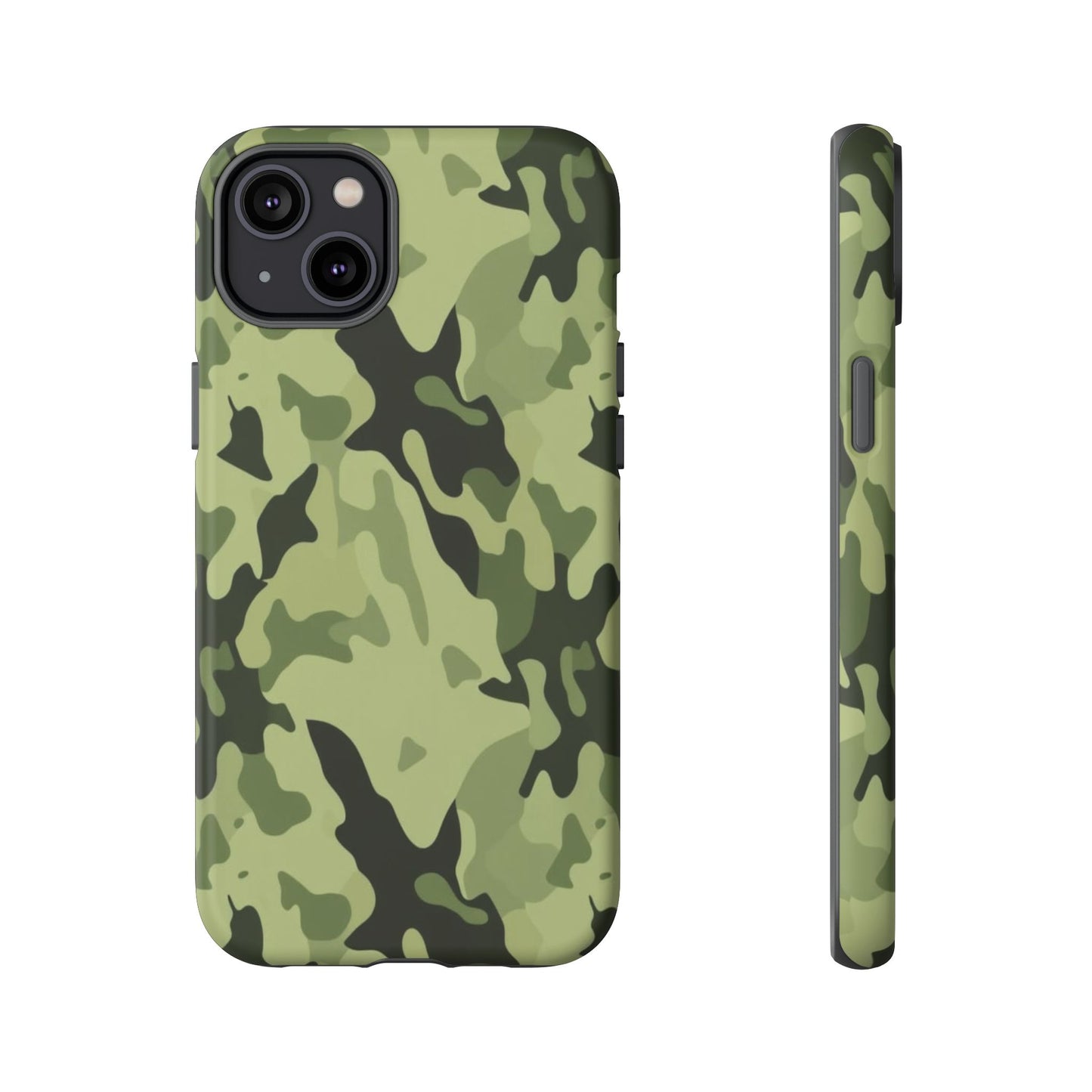 Camo Tough Phone Case — Military Green Protective iPhone Cover