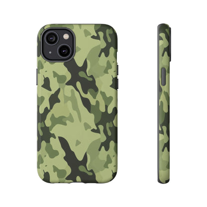 Camo Tough Phone Case — Military Green Protective iPhone Cover