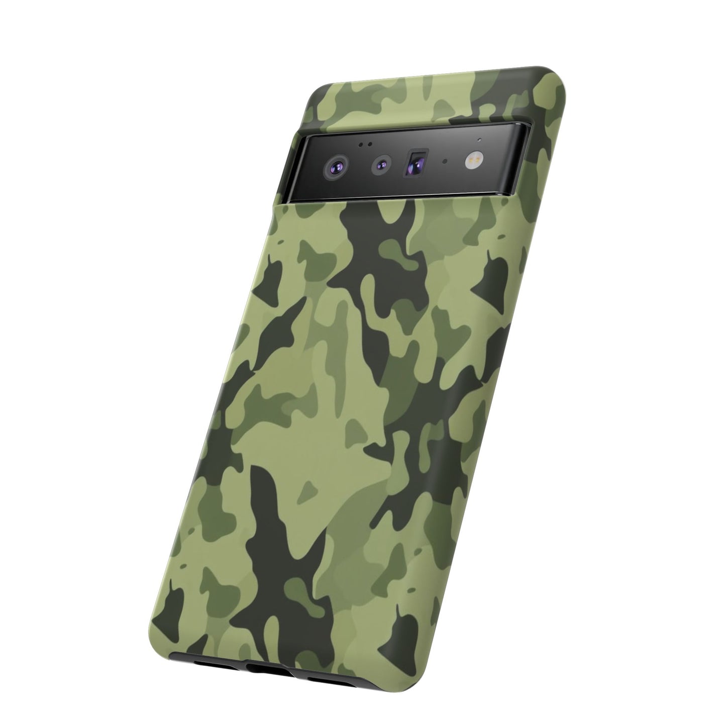 Camo Tough Phone Case — Military Green Protective iPhone Cover