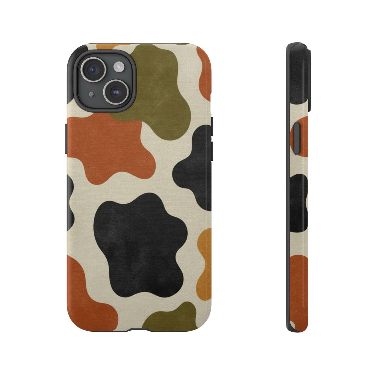 Retro Abstract Camouflage Phone Case — Earth Tone Tough Case
