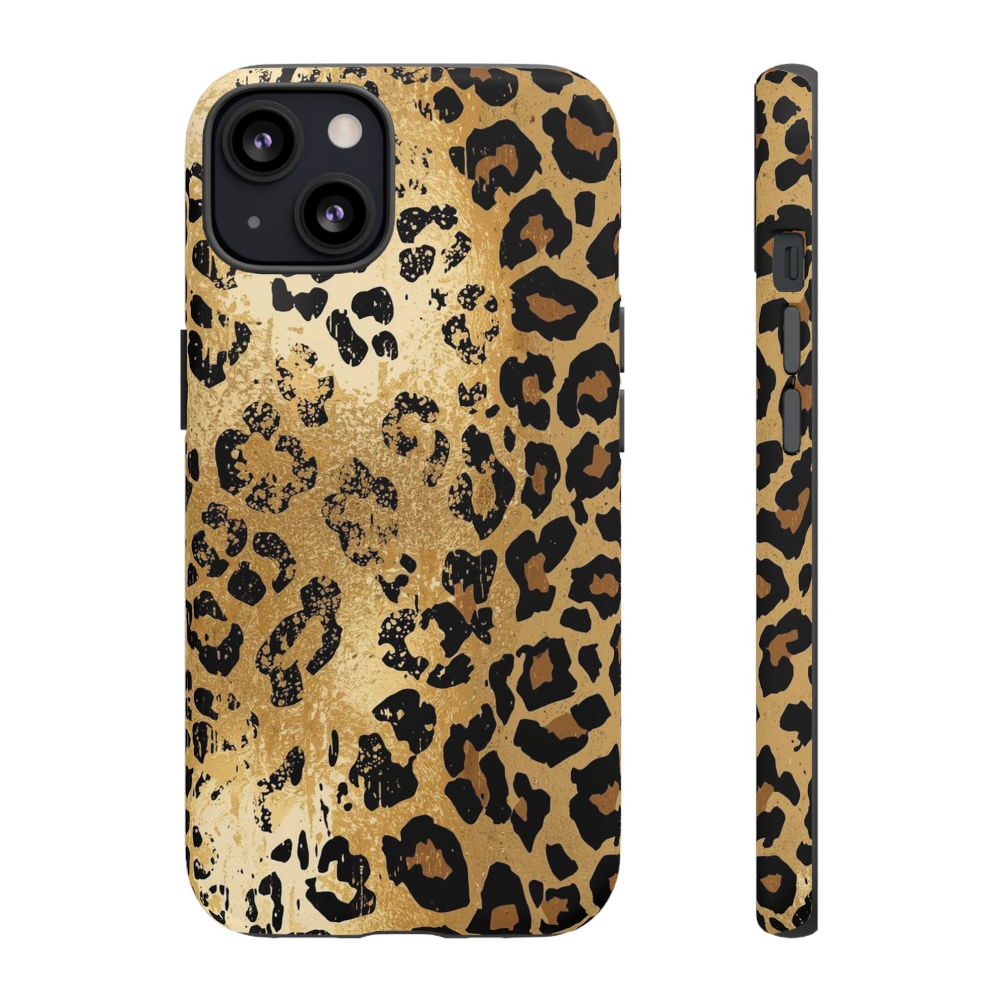 Leopard Print Tough Phone Case — Durable Protective iPhone Cover