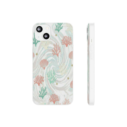 Pastel Seashell Phone Case — Coral Reef Wave iPhone Cover