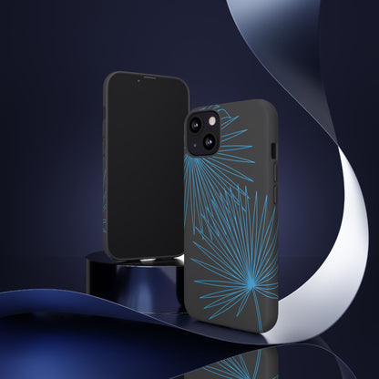 Blue Dandelion Burst Tough Phone Case — Protective Floral iPhone Cover