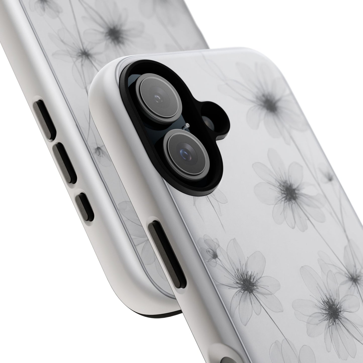 Tough Case — Black & White Floral Tough Phone Case