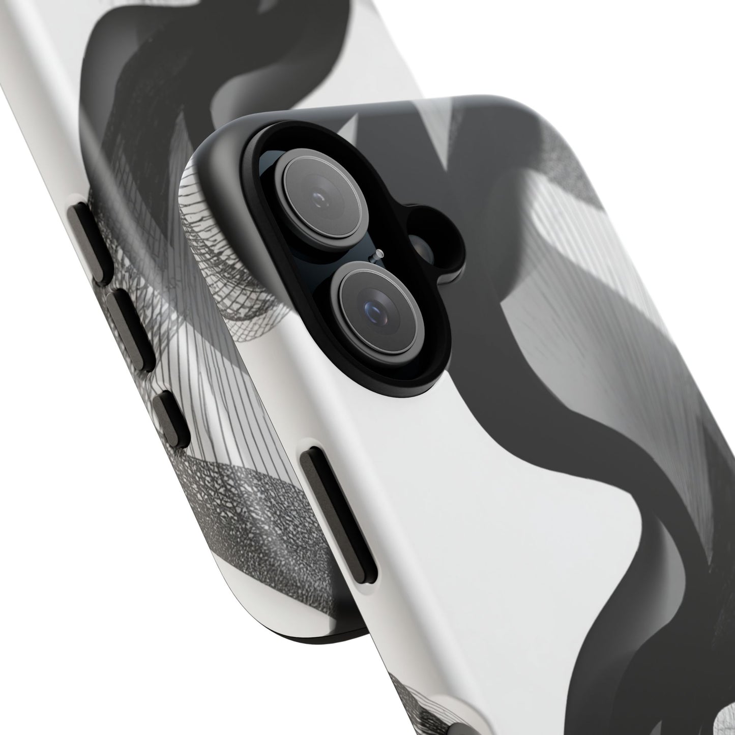 Phone Case — Monochrome Abstract Protective Cover