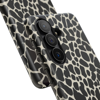 Black and White Cowhide Phone Case — Protective Tough Case