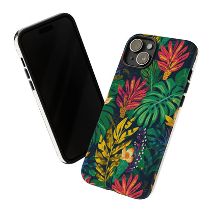 Tropical Floral Phone Case — Vibrant Jungle Leaf Protective Cover