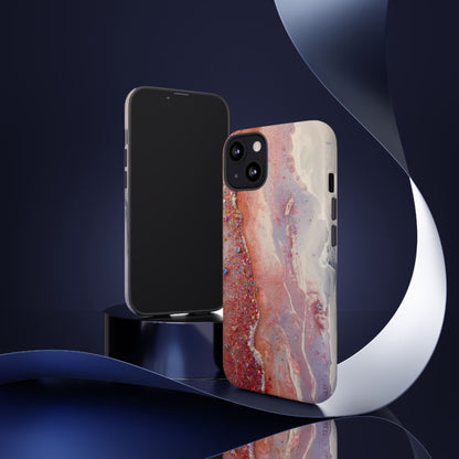 Marbled Rose Gold Galaxy Phone Case — Protective Tough Case