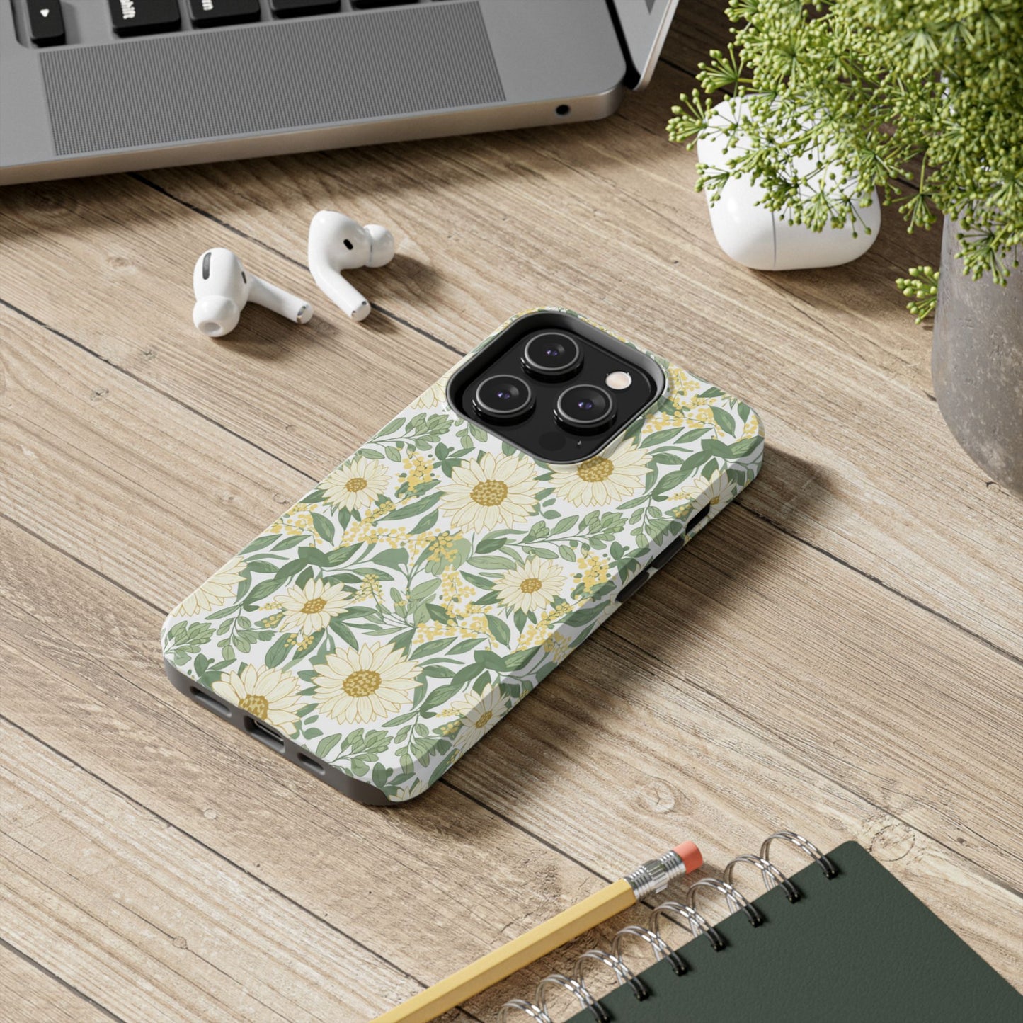 Daisy Meadow Tough Phone Case — Floral Protective Phone Cover