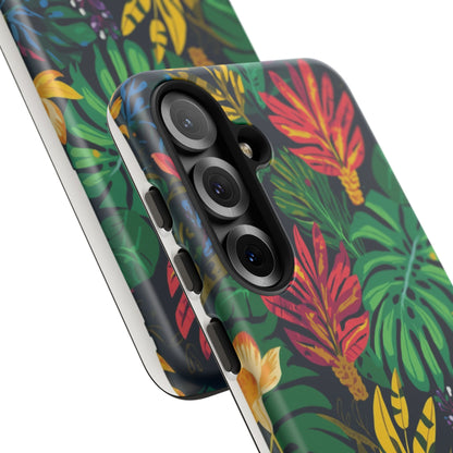 Tropical Floral Phone Case — Vibrant Jungle Leaf Protective Cover