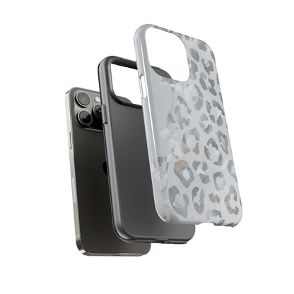 Silver Leopard Tough Phone Case