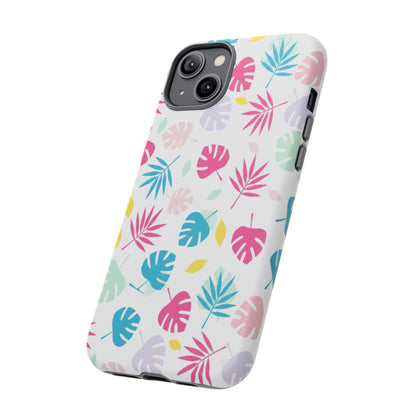 Tropical Leaf Phone Case — Colorful Pastel Monstera & Palm iPhone Case