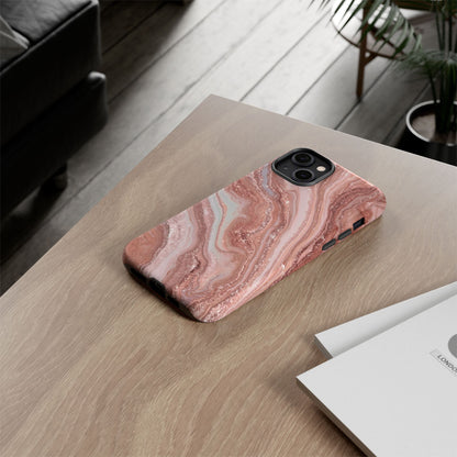 Rose Gold Marble Tough Phone Case